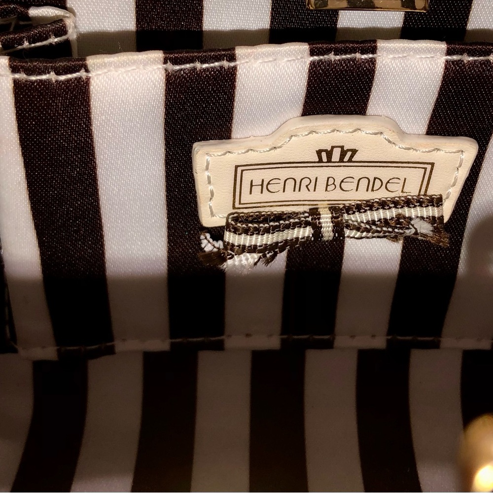 henri bendel After Party leather Woven Evening Clutch with Chain - Picture 7 of 17